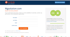 Desktop Screenshot of mgsolution.com